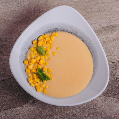 Крем-суп з кукурудзи та бекону